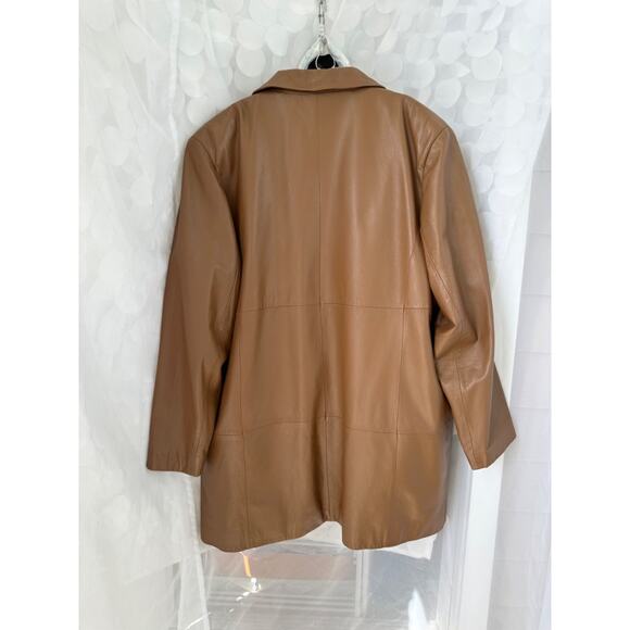 Wilsons Leather Womens 3 X Caramel Brown Coat THINSULATE Removable Lining WARM - Picture 4 of 14